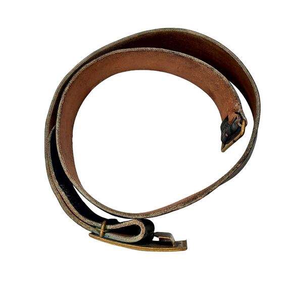 1930s Augusta US Military Academy Belt and Buckle Inscribed Gold Tone 33.5" - Picture 5 of 9